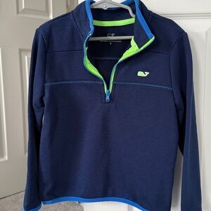 Vineyard Vines Navy and Lime Kids Sweater